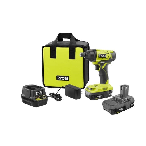 18-Volt ONE+ Lithium-Ion Cordless 1/4 in. Impact Driver Kit with (2) 1.5 Ah Batteries  Charger  and Bag (D)